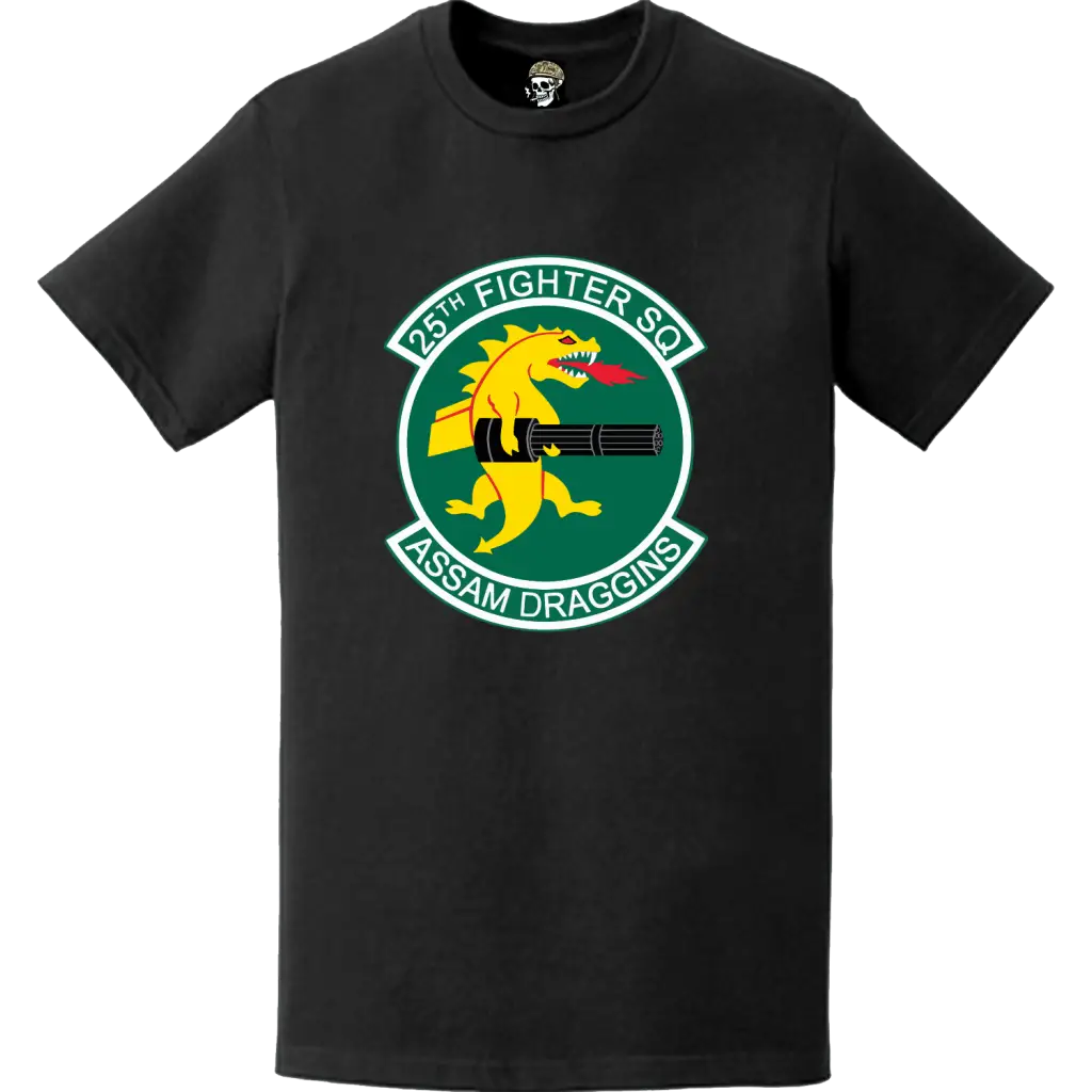 Official 25th Fighter Squadron (25th FS) 'Assam Draggins' Logo Emblem T-Shirt Tactically Acquired   