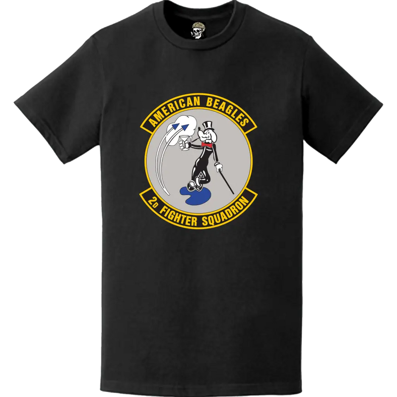 Official 2nd Fighter Squadron (2nd FS) 'American Beagles' Logo Emblem T-Shirt