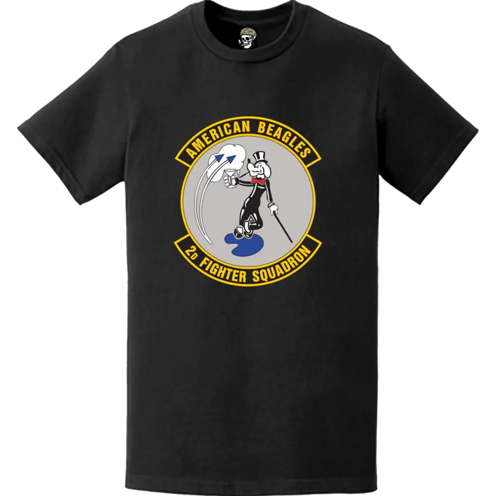 Official 2nd Fighter Squadron (2nd FS) 'American Beagles' Logo Emblem T-Shirt Tactically Acquired   