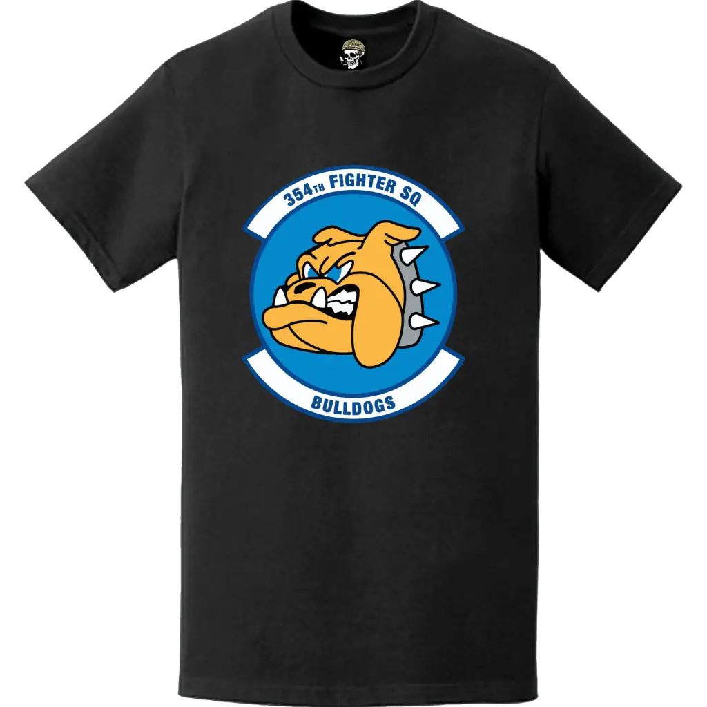 Official 354th Fighter Squadron (354th FS) 'Bulldogs' Logo Emblem T-Shirt Tactically Acquired   