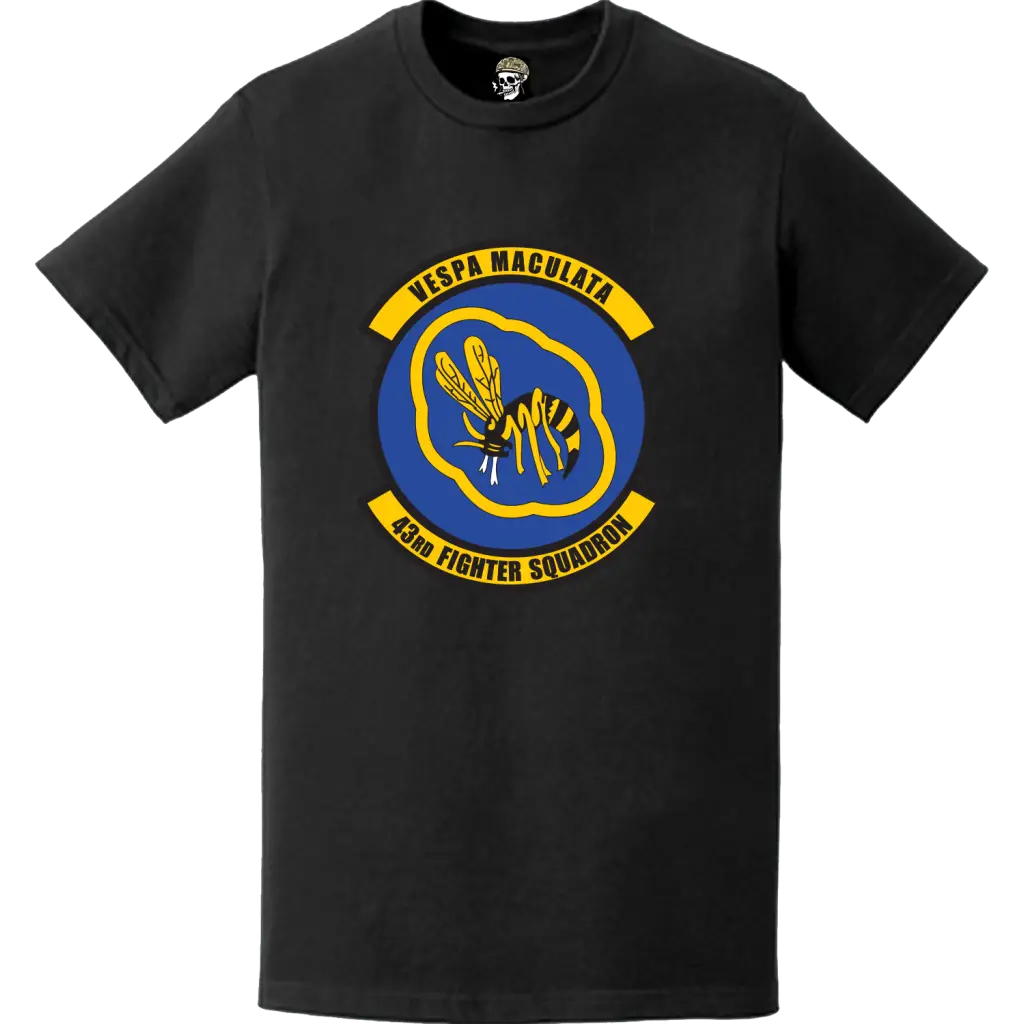 Official 43rd Fighter Squadron (43rd FS) 'American Hornets' Logo Emblem T-Shirt Tactically Acquired   