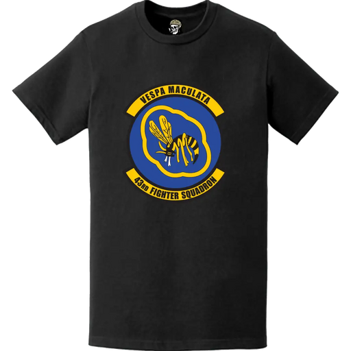 Official 43rd Fighter Squadron (43rd FS) 'American Hornets' Logo Emblem T-Shirt Tactically Acquired   