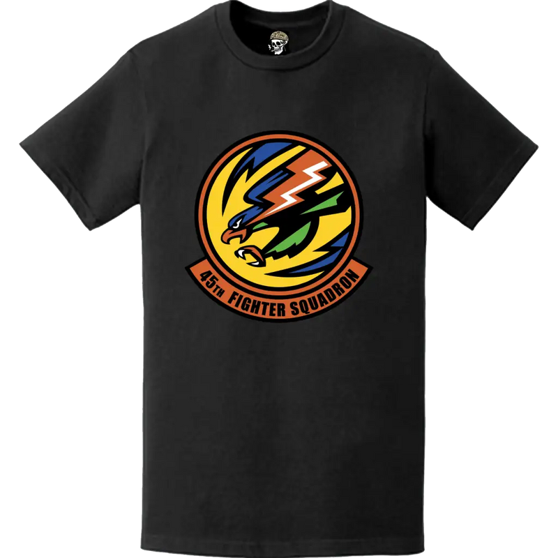 Official 45th Fighter Squadron (45th FS) 'Hoosier Hogs' Logo Emblem T-Shirt