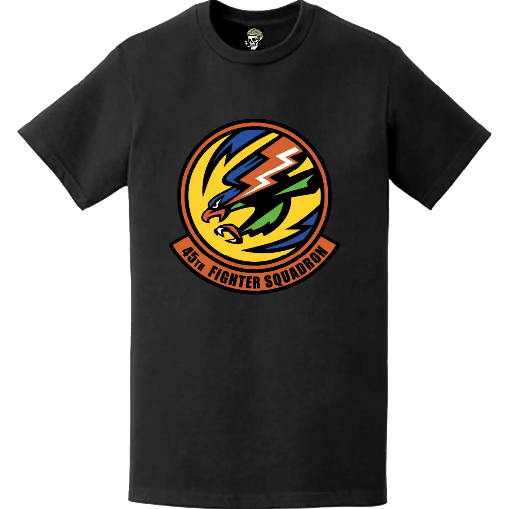 Official 45th Fighter Squadron (45th FS) 'Hoosier Hogs' Logo Emblem T-Shirt Tactically Acquired   