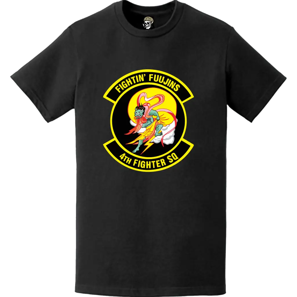 Official 4th Fighter Squadron (4th FS) 'Fighting Fuujins' Logo Emblem T-Shirt Tactically Acquired   