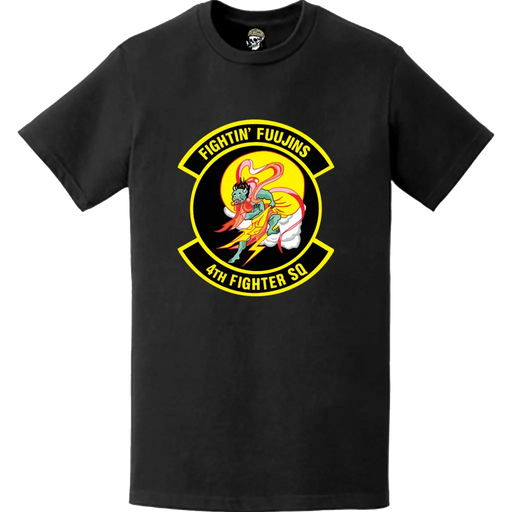 Official 4th Fighter Squadron (4th FS) 'Fighting Fuujins' Logo Emblem T-Shirt Tactically Acquired   