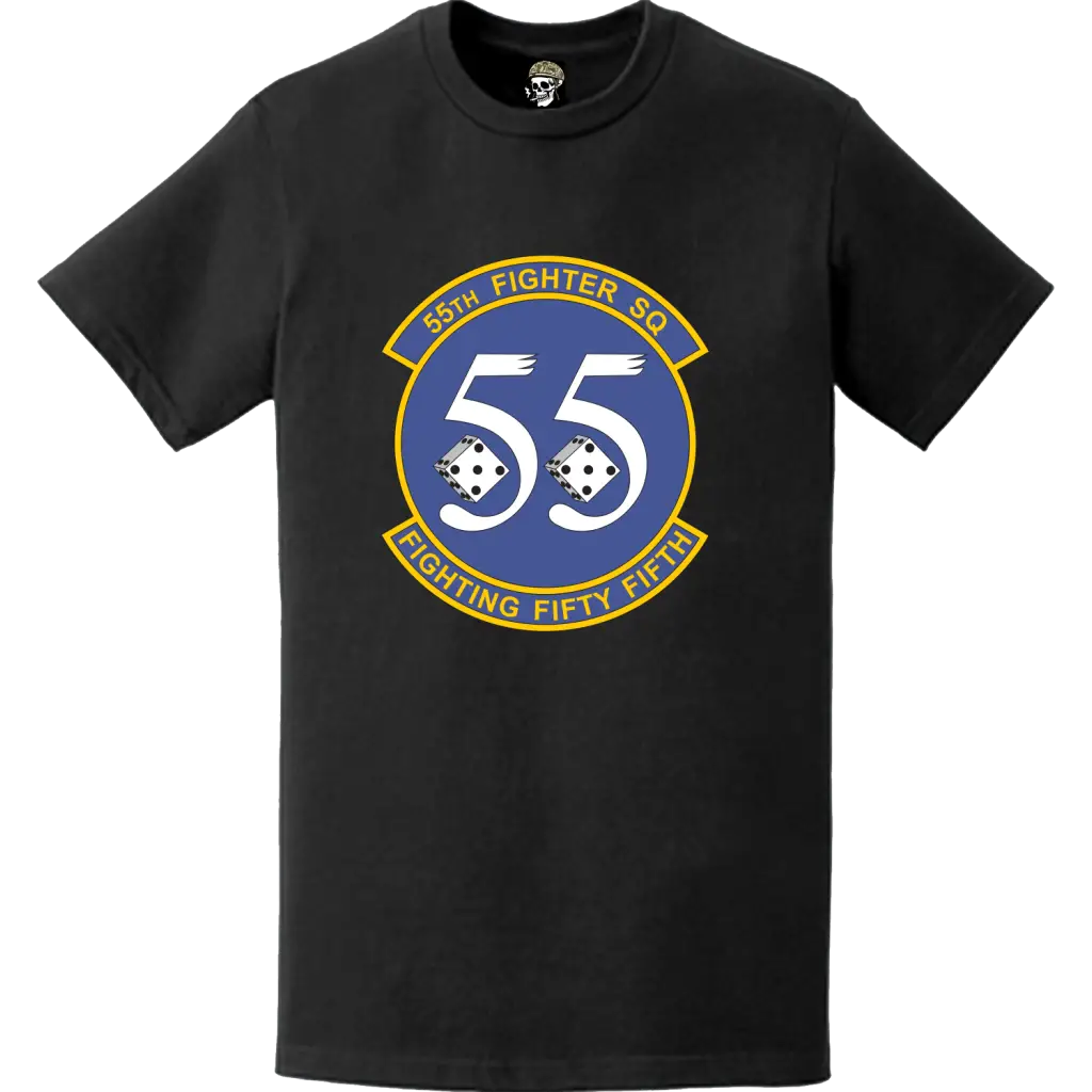 Official 55th Fighter Squadron (55th FS) 'The Fighting Fifty-Fifth' Logo Emblem T-Shirt Tactically Acquired   