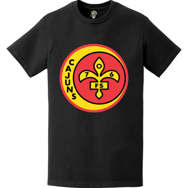 Official 706th Fighter Squadron (706th FS) 'Cajuns' Logo Emblem T-Shirt
