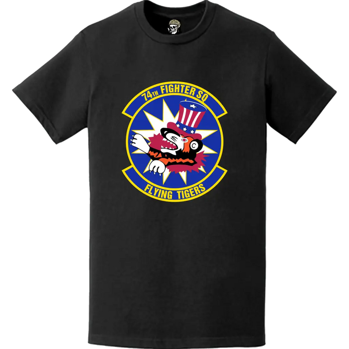 Official 74th Fighter Squadron (74th FS) 'Flying Tigers' Logo Emblem T-Shirt Tactically Acquired   
