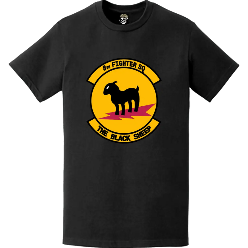 Official 8th Fighter Squadron (8th FS) 'Black Sheep' Logo Emblem T-Shirt