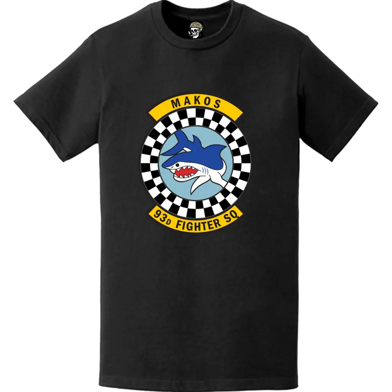 Official 93rd Fighter Squadron (93rd FS) 'Makos' Logo Emblem T-Shirt