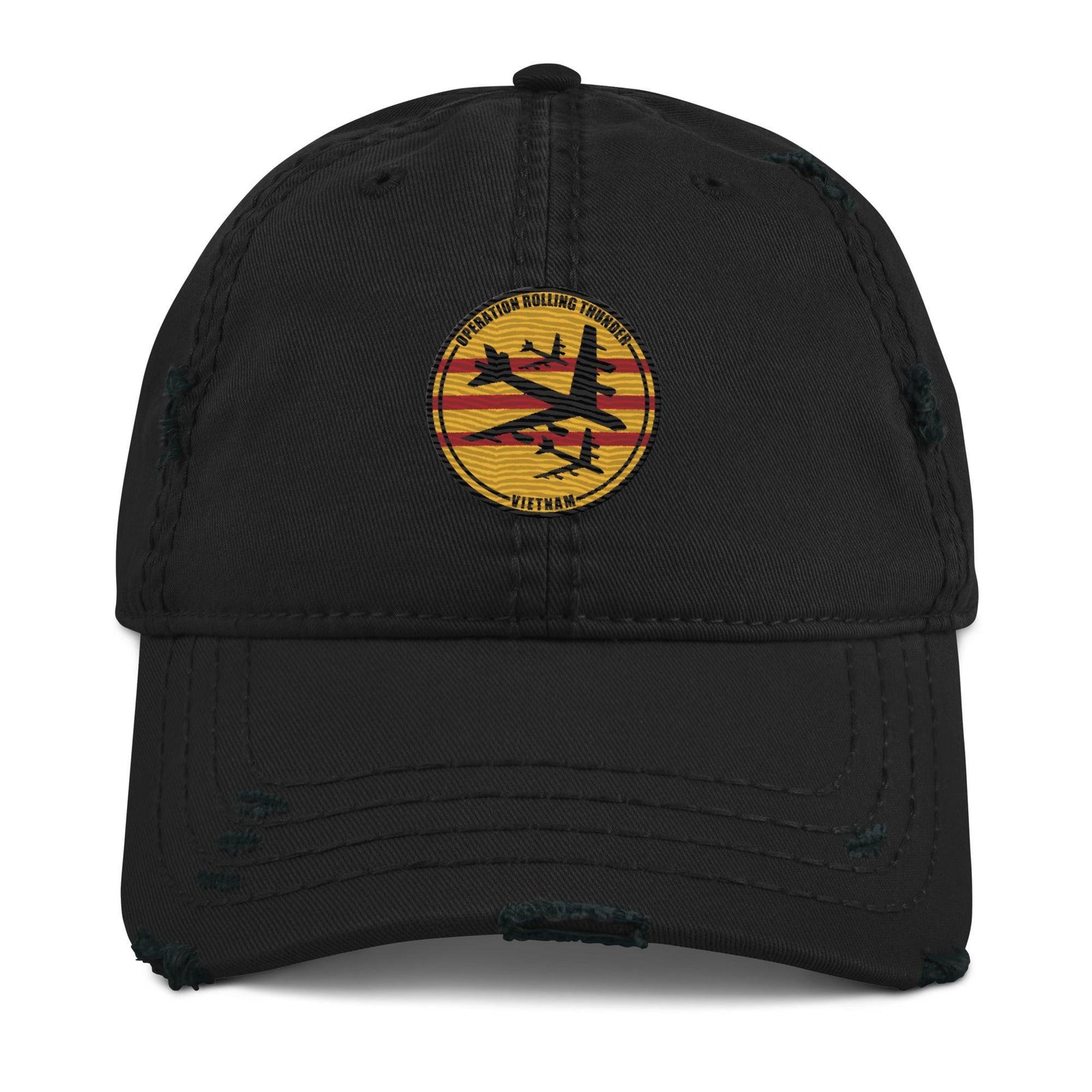 Operation Rolling Thunder Vietnam War Distressed Dad Hat Tactically Acquired Black  