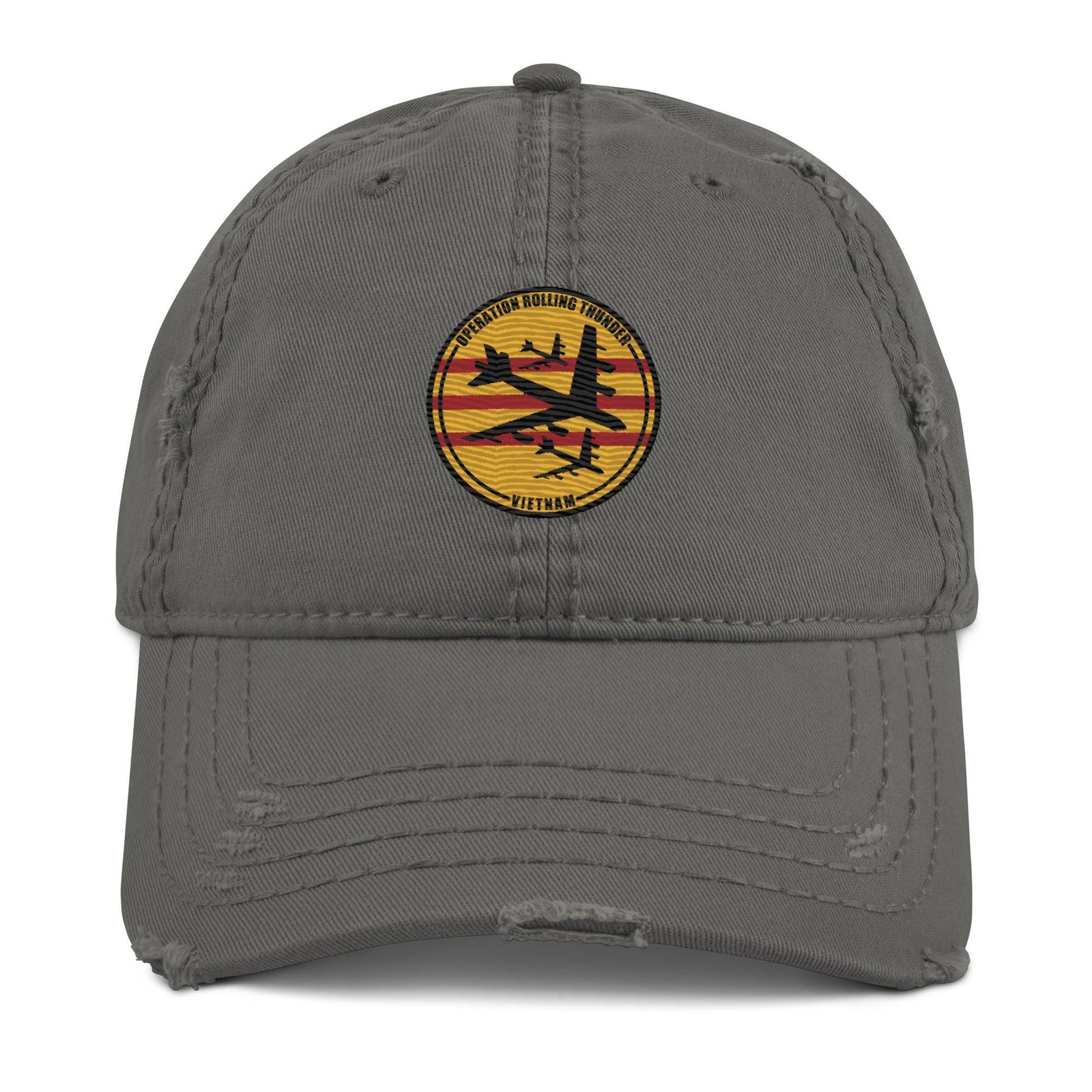 Operation Rolling Thunder Vietnam War Distressed Dad Hat Tactically Acquired Charcoal Grey  