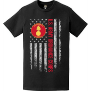 Ordnance Corps American Flag Emblem T-Shirt Tactically Acquired   