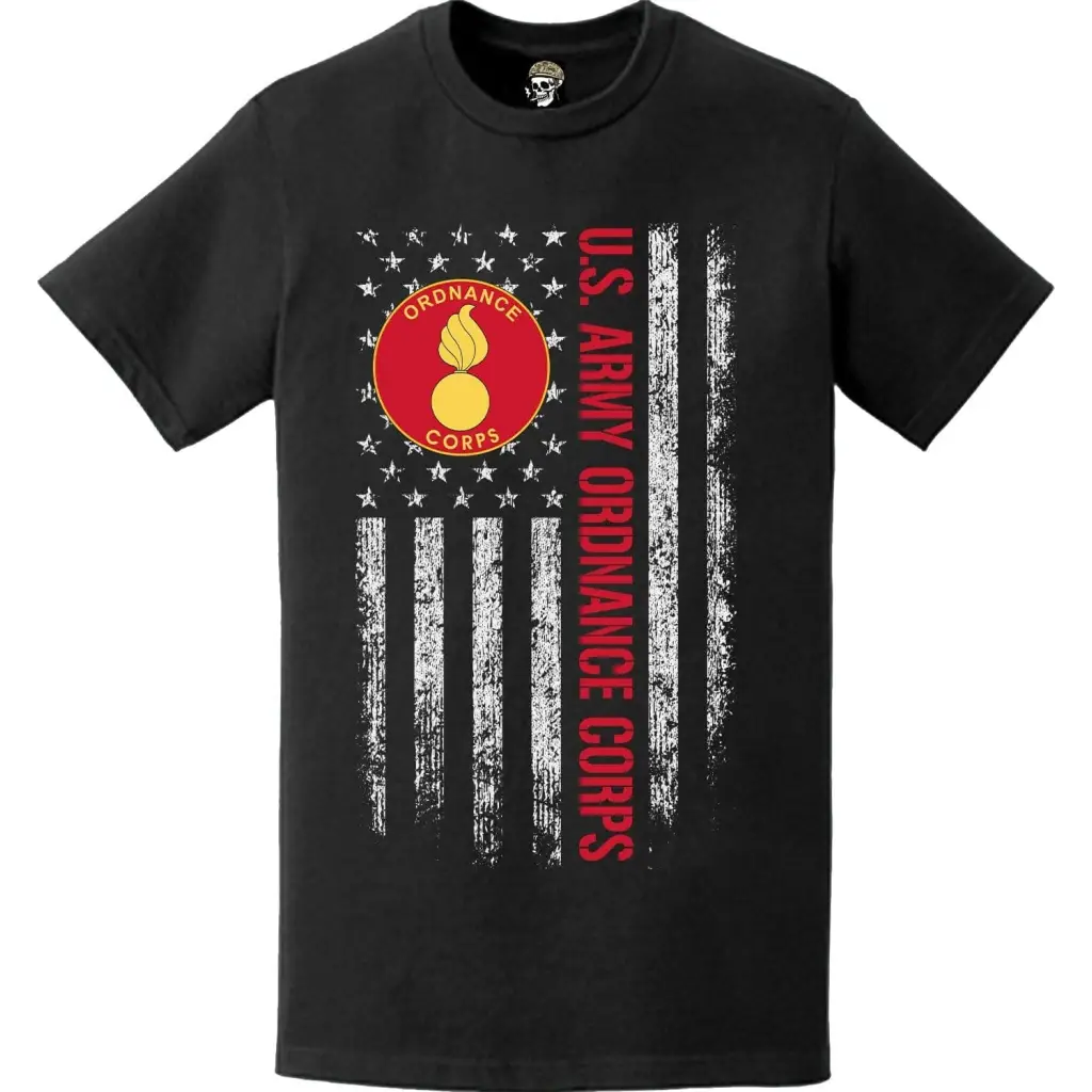 Ordnance Corps American Flag Emblem T-Shirt Tactically Acquired   