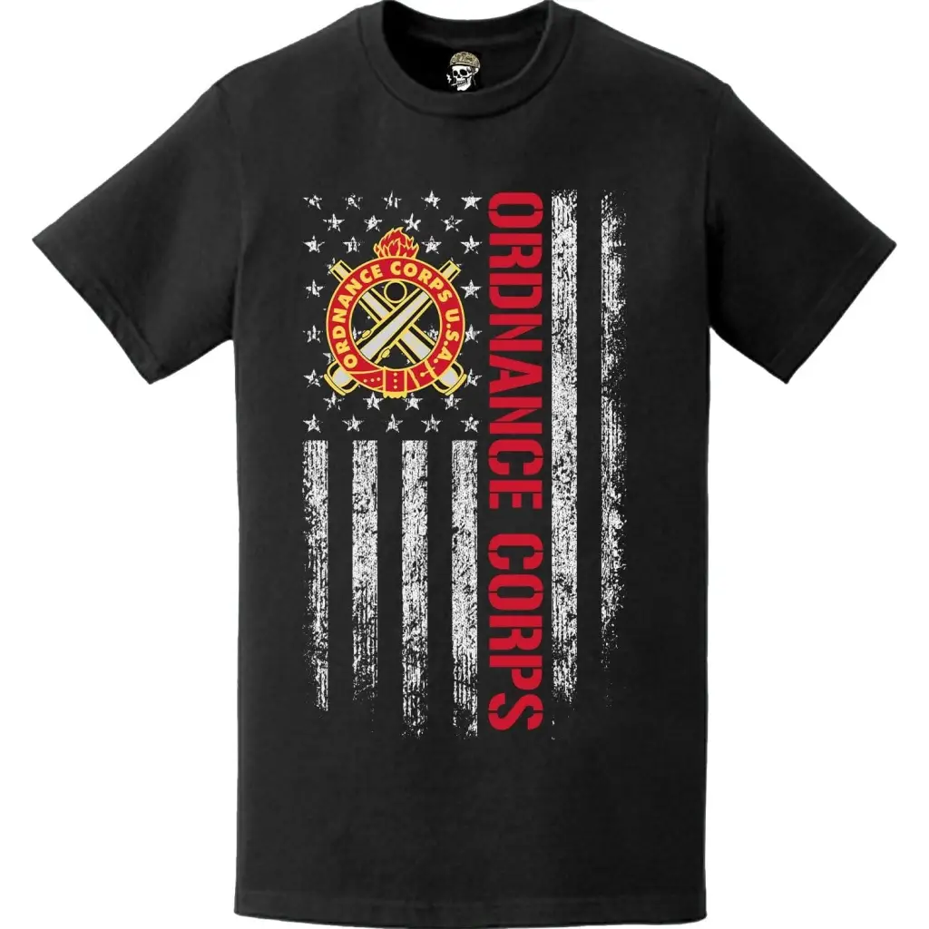 Ordnance Corps American Flag T-Shirt Tactically Acquired   