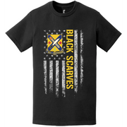 Patriotic 1-2 Infantry Regiment "Black Scarves" American Flag T-Shirt Tactically Acquired   