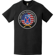 Patriotic 10th Mountain Division American Flag Crest T-Shirt Tactically Acquired   