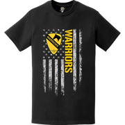 Patriotic 1st Air Cavalry Brigade "Warriors" American Flag T-Shirt Tactically Acquired   