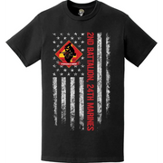 Patriotic 2/24 Marines American Flag T-Shirt Tactically Acquired   