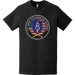 Patriotic 8th Infantry Division American Flag Crest Distressed T-Shirt Tactically Acquired   