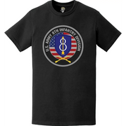 Patriotic 8th Infantry Division American Flag Crest T-Shirt Tactically Acquired   