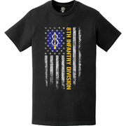 Patriotic 8th Infantry Division American Flag T-Shirt Tactically Acquired   