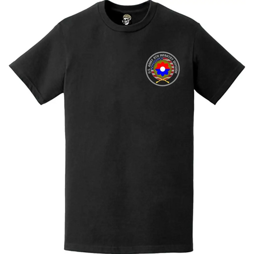 Patriotic 9th Infantry Division American Flag Crest Left Chest T-Shirt Tactically Acquired   