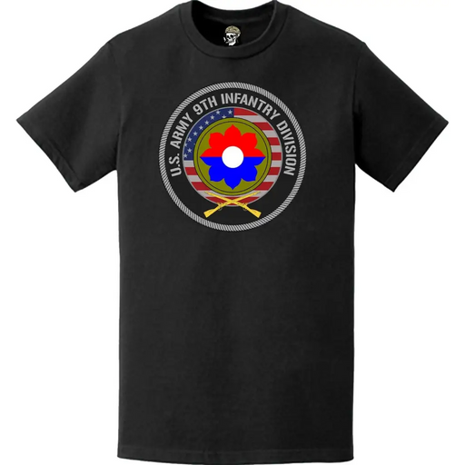 Patriotic 9th Infantry Division American Flag Crest T-Shirt Tactically Acquired   