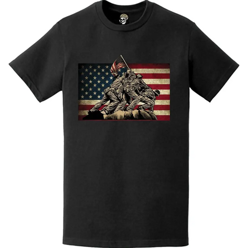 Iwo Jima Flag Raising WW2 American Flag T-Shirt Tactically Acquired   