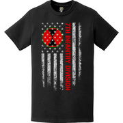 Patriotic U.S. Army 7th Infantry Division American Flag T-Shirt Tactically Acquired   