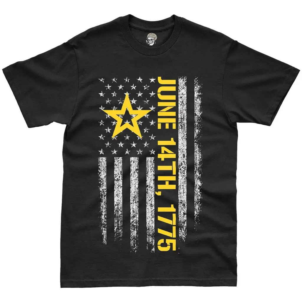 Patriotic U.S. Army American Flag Birthday T-Shirt Tactically Acquired   