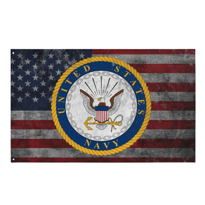 U.S. Navy Logo Emblem Indoor Wall Flag Tactically Acquired Default Title  