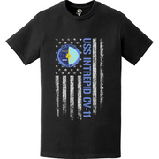 Patriotic USS Intrepid (CV-11) American Flag T-Shirt Tactically Acquired   