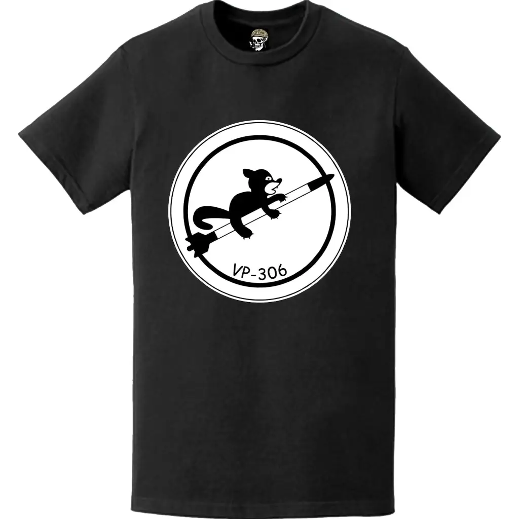 Patrol Squadron 306 (VP-306) Patch Logo Decal Emblem Chest T-Shirt Tactically Acquired   