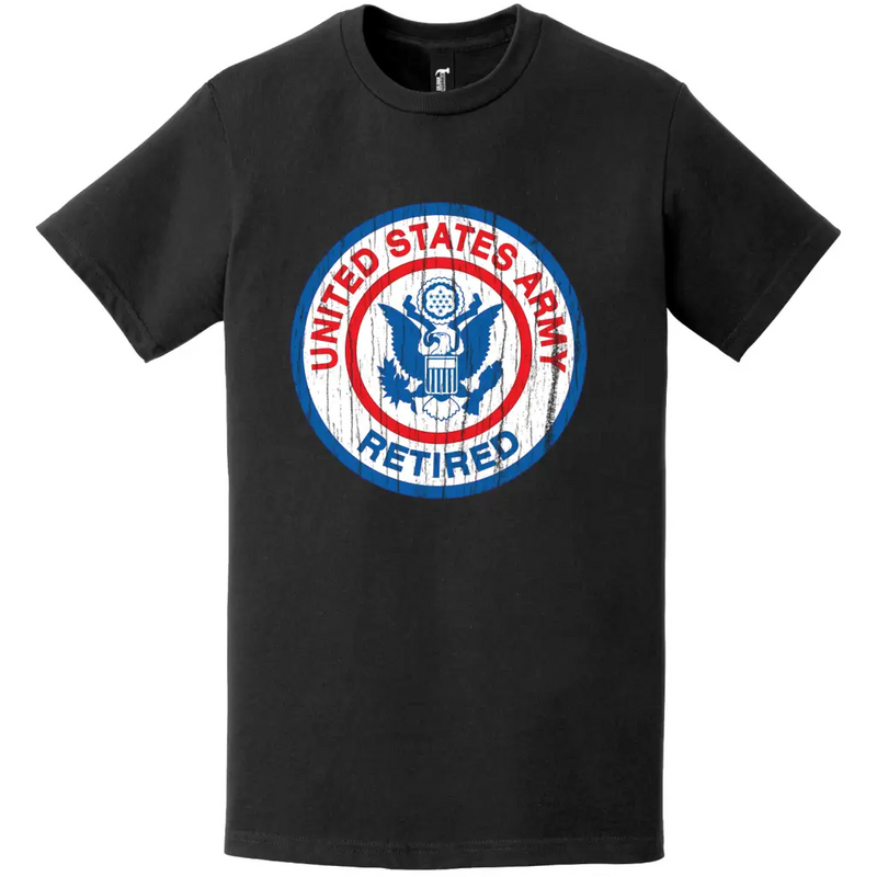 Retired U.S. Army Distressed Logo Emblem Seal T-Shirt