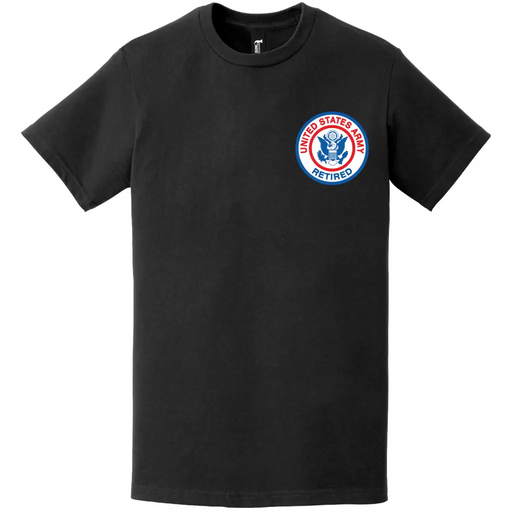 Retired U.S. Army Left Chest Logo Emblem Seal T-Shirt Tactically Acquired   