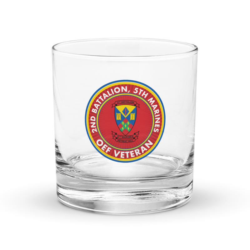 2/5 Marines OEF Veteran Whiskey Glass