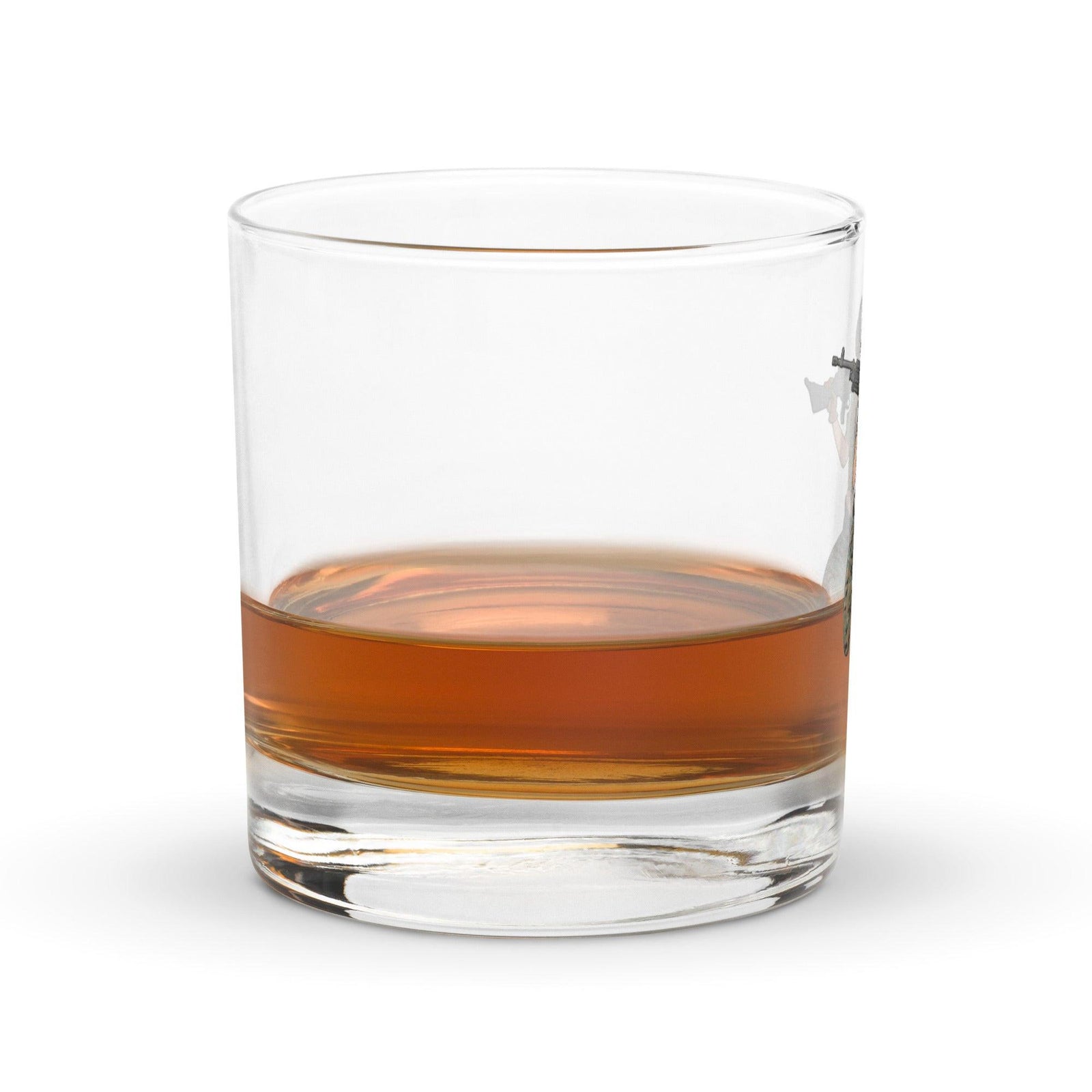 Yesi 240 Machine Gunner Pin-Up Girl Whiskey Glass Tactically Acquired