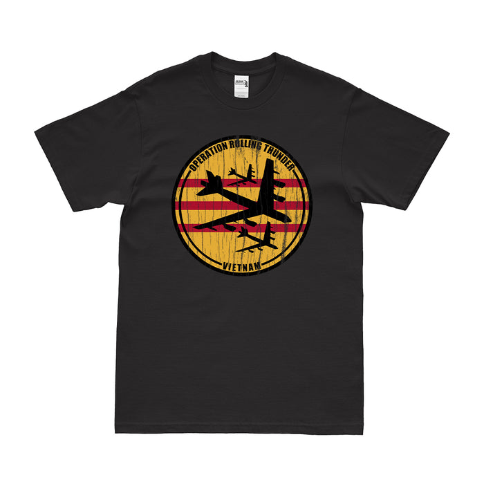 Distressed Operation Rolling Thunder Vietnam War T-Shirt Tactically Acquired Small Black 