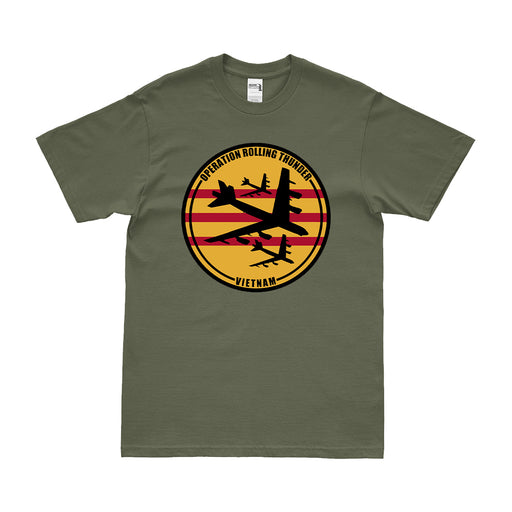 Operation Rolling Thunder Vietnam War T-Shirt Tactically Acquired Small Military Green 