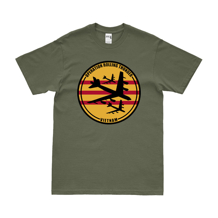 Operation Rolling Thunder Vietnam War T-Shirt Tactically Acquired Small Military Green 