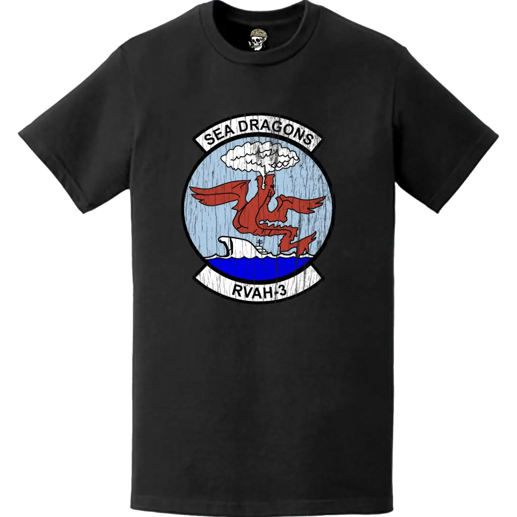 RVAH-3 Distressed Patch Logo Decal Emblem T-Shirt Tactically Acquired   