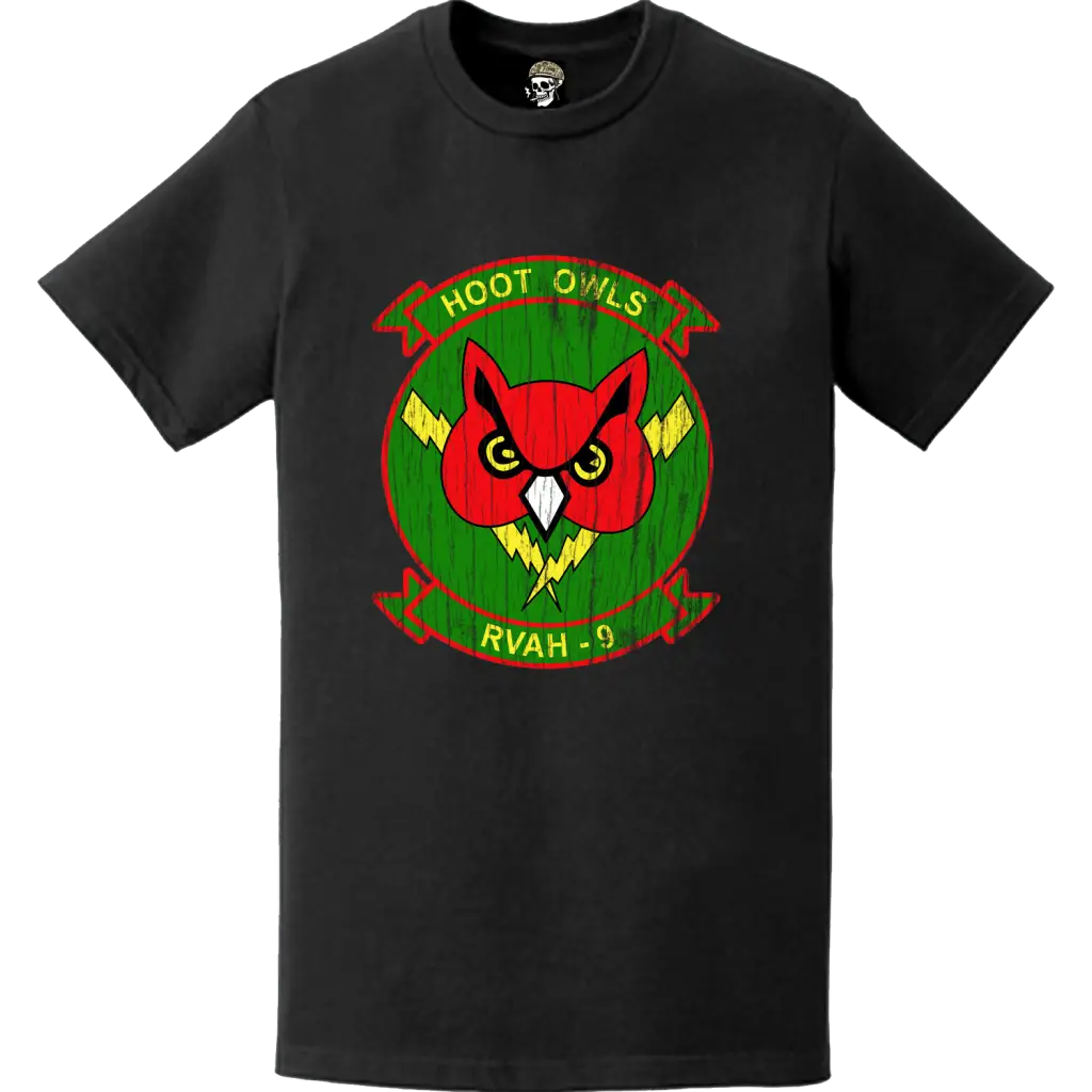 RVAH-9 Distressed Patch Logo Decal Emblem T-Shirt Tactically Acquired   