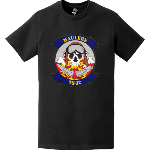 Sea Control Squadron 32 (VS-32) 'Maulers' Distressed Patch Logo Decal Emblem T-Shirt Tactically Acquired   