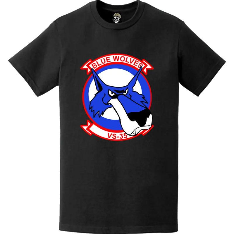 海上管制飛行隊 第35飛行隊 (VS-35) 「ブルーウルブズ」パッチ ロゴ デカール エンブレム Tシャツ