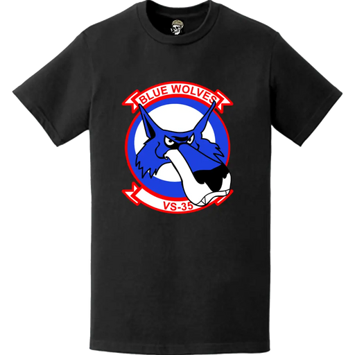 Sea Control Squadron 35 (VS-35) 'Blue Wolves' Patch Logo Decal Emblem T-Shirt Tactically Acquired   