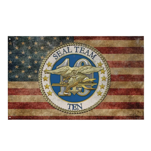 SEAL Team 10 Emblem Indoor Wall Flag Tactically Acquired Default Title  