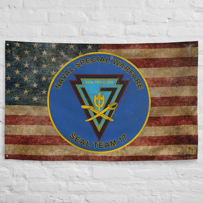 SEAL Team 17 Emblem Indoor Wall Flag Tactically Acquired   