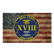 SEAL Team 18 Emblem Indoor Wall Flag Tactically Acquired Default Title  